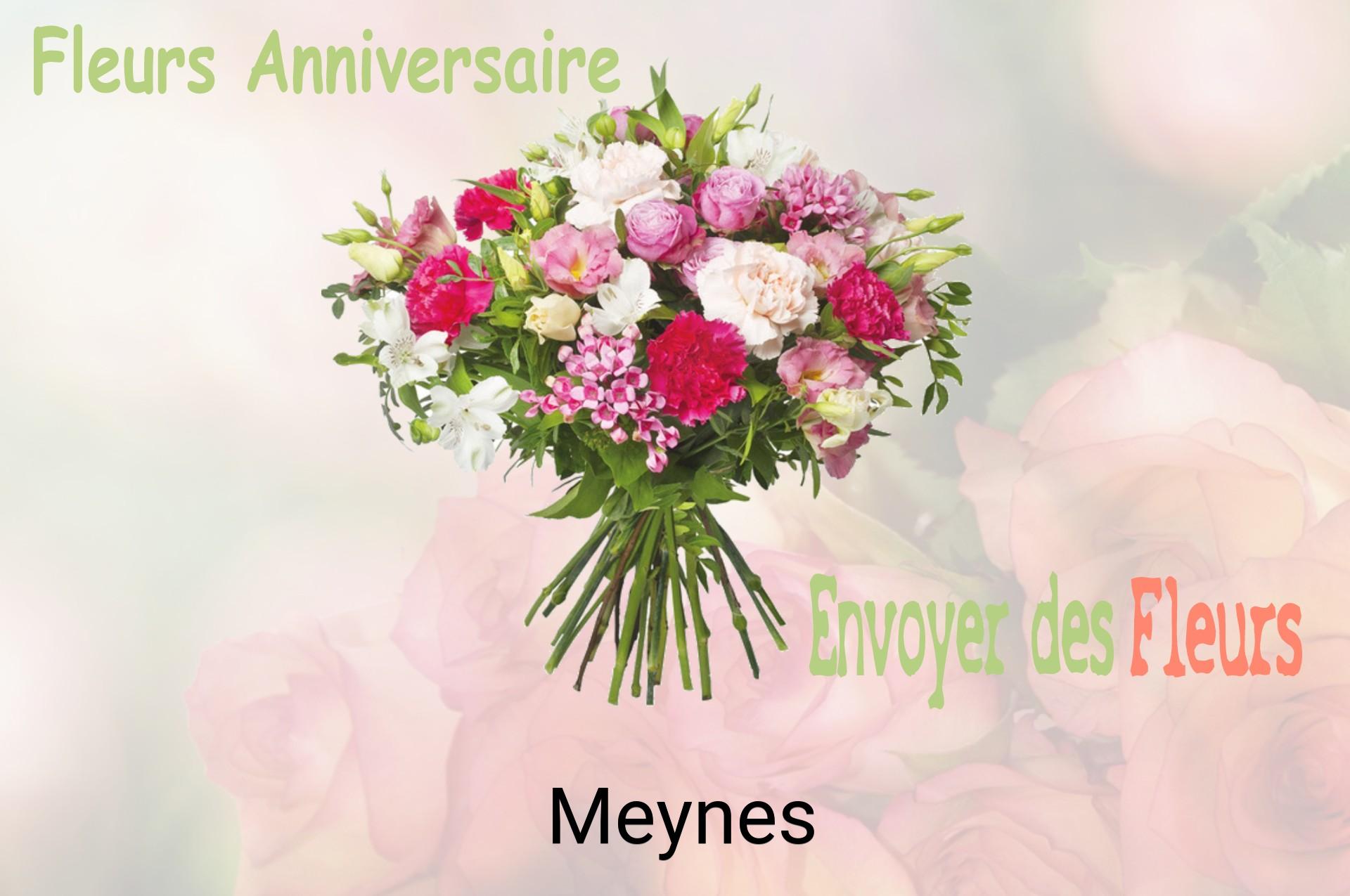 Bouquet de fleurs d’anniversaire livré à Meynes