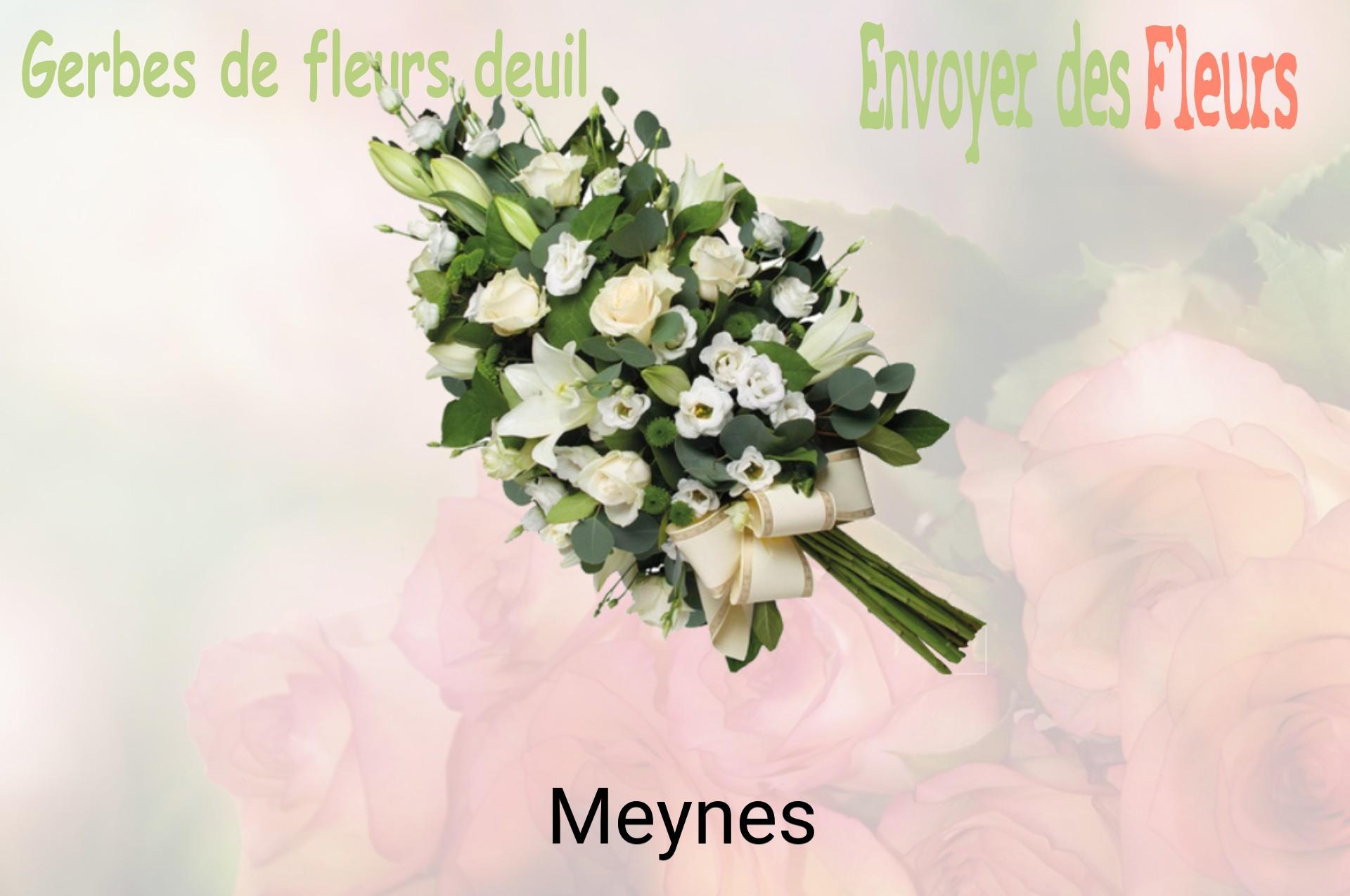 Gerbe de fleurs de deuil livrée à Meynes